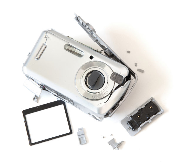 破碎数码相机隔离图片下载