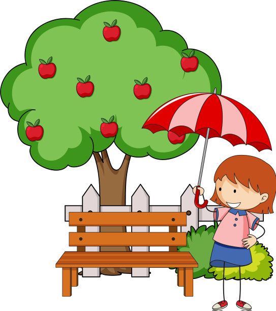 涂鸦卡通人物一个女孩抱着一个图片下载