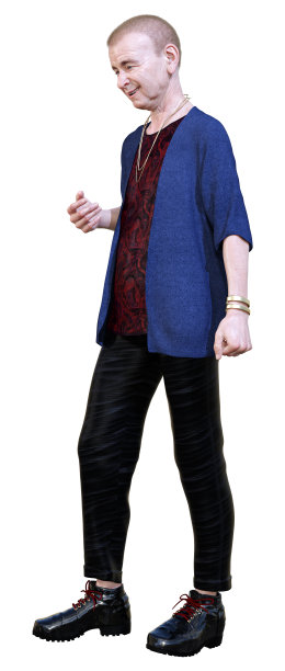 3D插图高级男子在白色图片下载