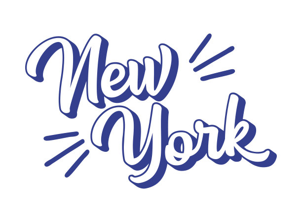 手绘纽约文字3d复古复古图片下载