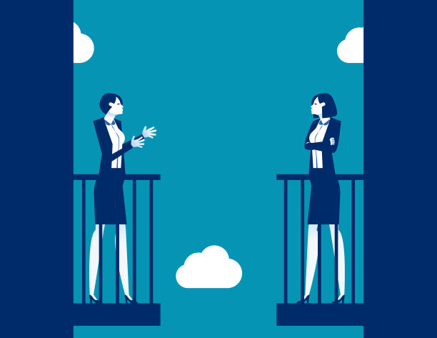 远距离交流的两个人图片下载