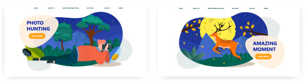 照片狩猎登陆页设计网站横幅图片下载