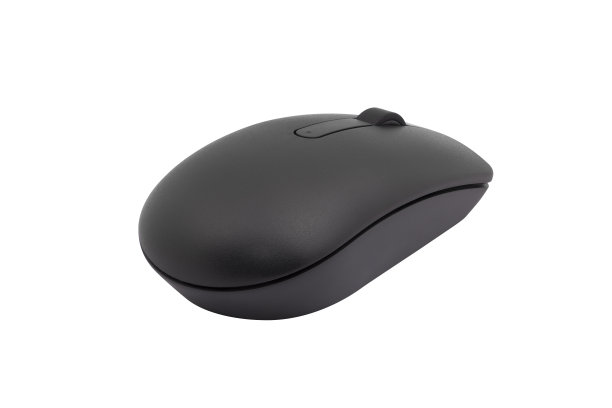 白色背景上的黑色无线鼠标图片下载