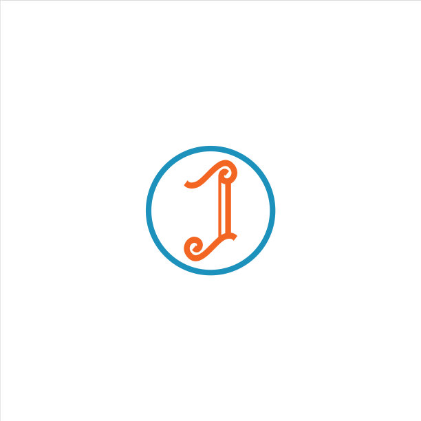 字母J标志抽象设计上采用黑色颜色图片下载