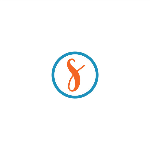 S字母标志抽象设计上的黑色颜色图片下载