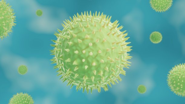 空气中的花粉粒图片下载