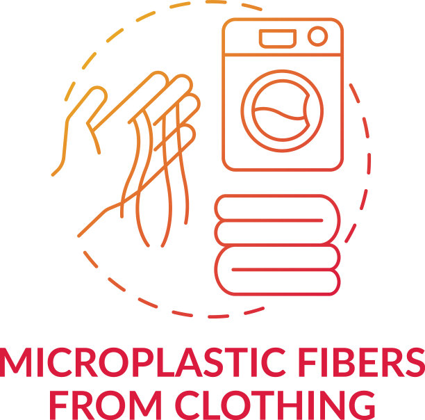 微塑料纤维来自服装概念图标图片下载