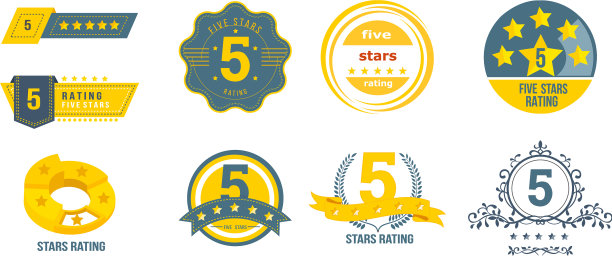 不同类型5星评分概念图片下载