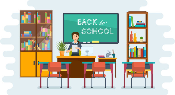 回到学校室内为老师图片下载