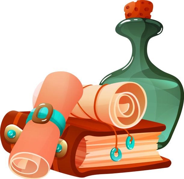 古老的魔法书，有神秘的咒语和图片下载