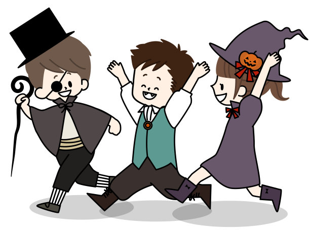 万圣节装扮的孩子们图片下载