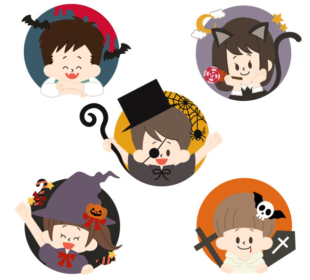 万圣节装扮的孩子们图片下载