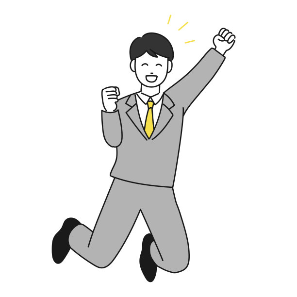 一个新员工高兴地跳了起来图片下载