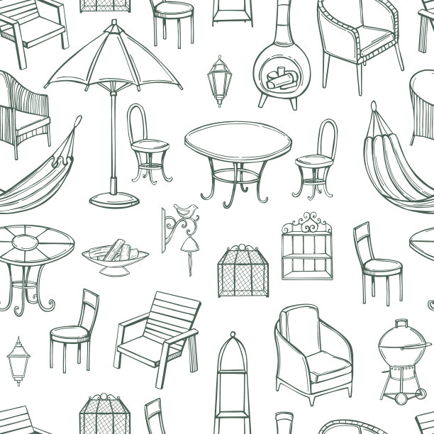 花园家具模式图片下载