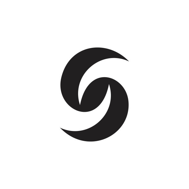 抽象字母曲线丝带形状标志图片下载