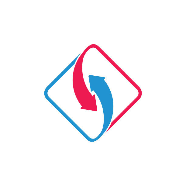 链接相反的箭头运动方形标志图片下载