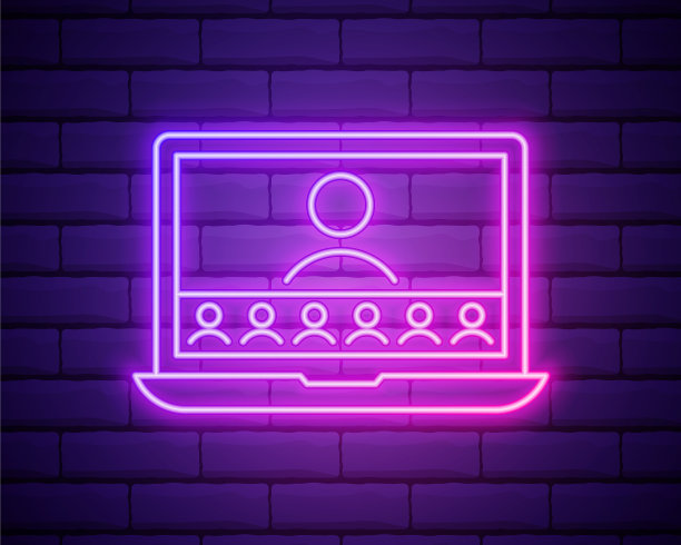 霓虹在线教育图标霓虹网络研讨会图片下载