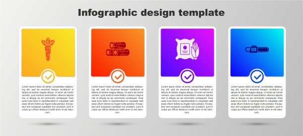 将胡萝卜、原木、玉米装入麻袋图片下载