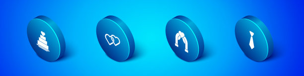 用心形拱形领结固定等距婚礼蛋糕图片下载