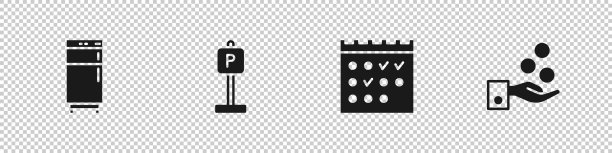 设置冰箱停车酒店预订日历图片下载