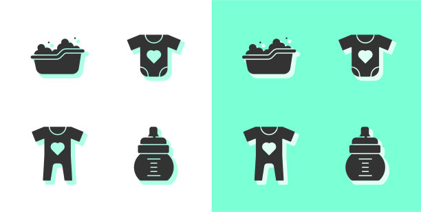 设置浴缸衣服和图标图片下载