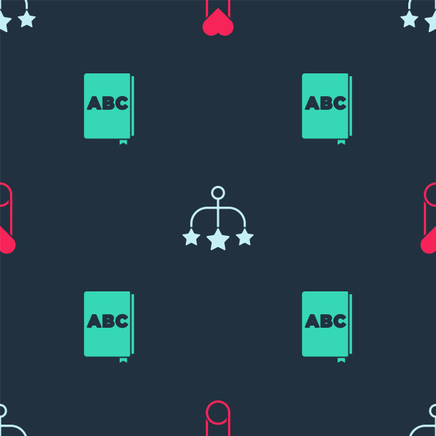 套装布衣，别针婴儿床挂玩具和ABC图片下载