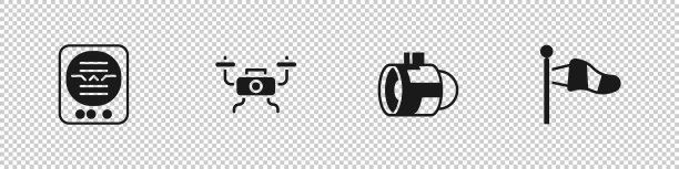 设置姿态指示器无人机飞行喷气发动机图片下载