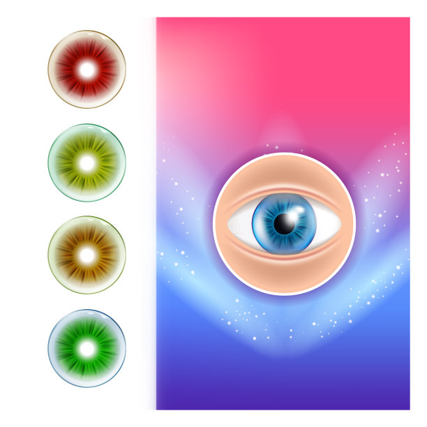 彩色隐形眼镜广告海报图片下载