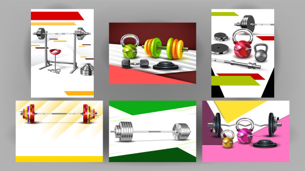 健身俱乐部体育广告条幅设置图片下载