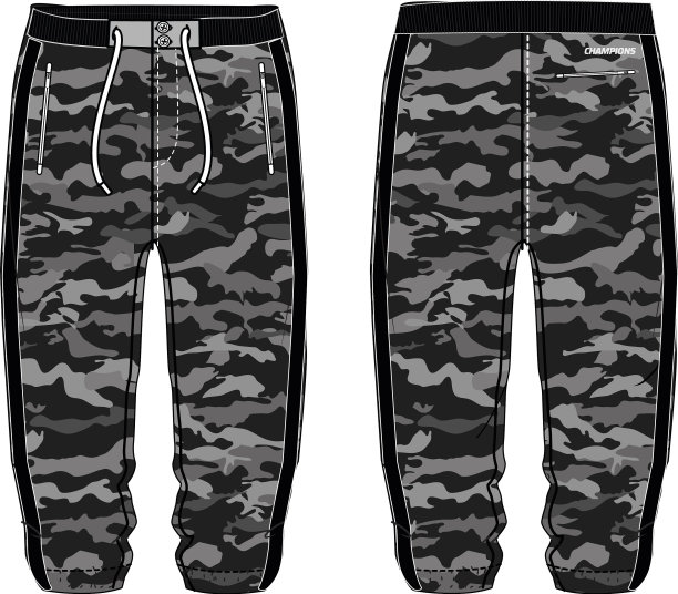 迷彩四分之一短裤的设计理念图片下载