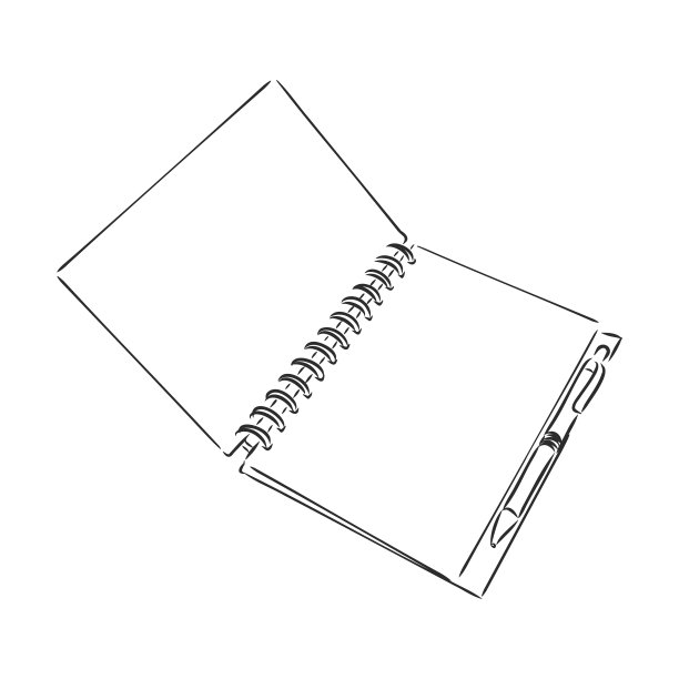 素描笔记本与手绘页图片下载