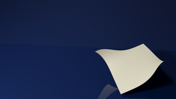 白色的纸飞行在蓝色光泽的背景- 3D渲染插图图片下载