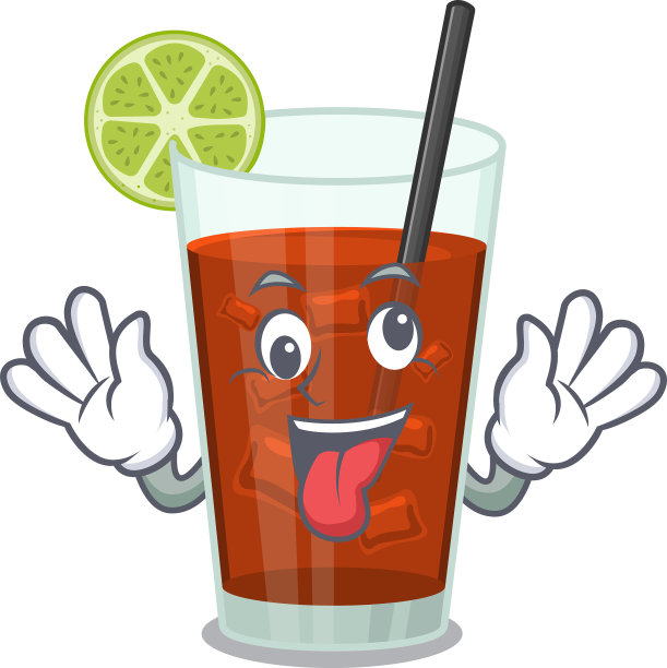 吉祥物设计古巴自由鸡尾酒有一个图片下载