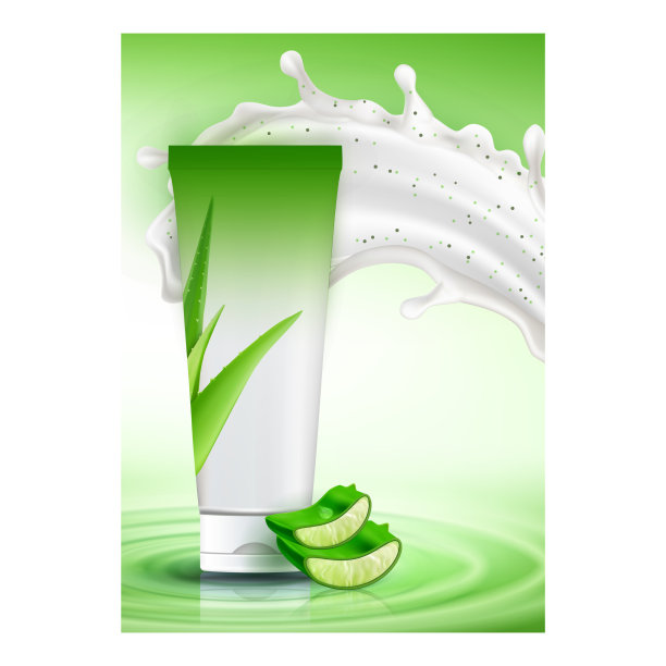 擦洗芦荟创意宣传横幅图片下载
