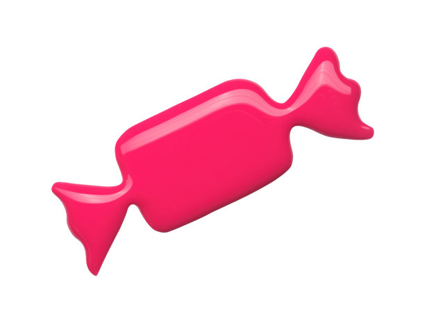 白色背景上有粉红色糖果形状的指甲油印迹图片下载