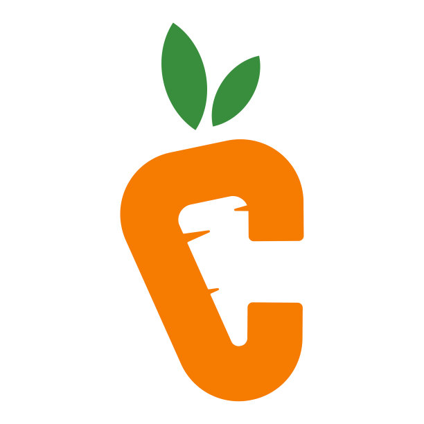 字母C胡萝卜标志设计矢量图标插图图片下载