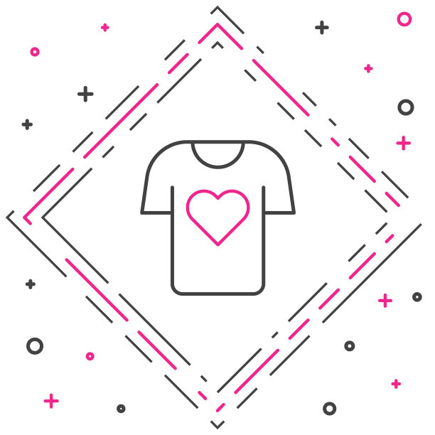 线衣服捐赠图标孤立的白色背景。色彩斑斓的轮廓的概念。向量图片下载