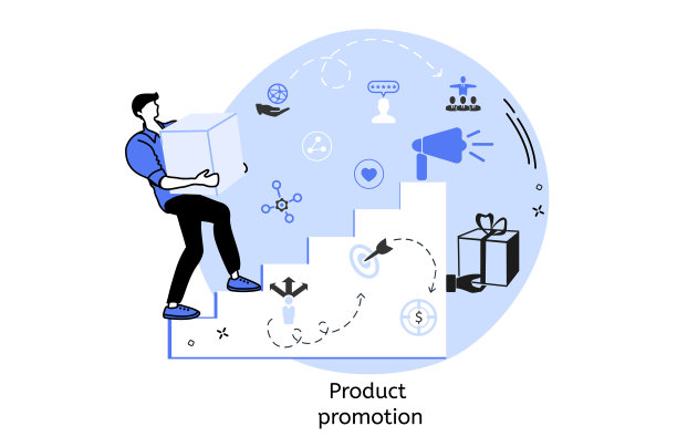 公司生活概念向量插图，公司品牌创建，竞争对手调研，产品推广图片下载