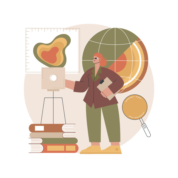 地球物理抽象概念矢量图解。图片下载