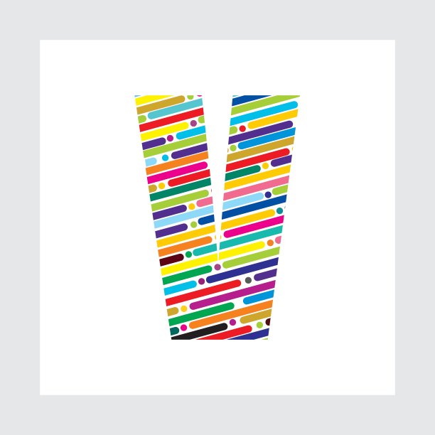 A到Z彩色花卉字母排版字体矢量素材图片下载