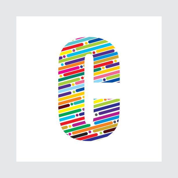 A到Z彩色花卉字母排版字体矢量素材图片下载