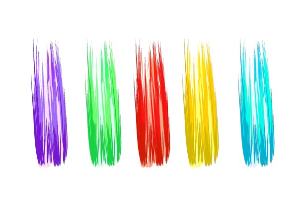 创意字体海报。字母与抽象丙烯颜料笔触在彩色的背景。矢量插图。图片下载