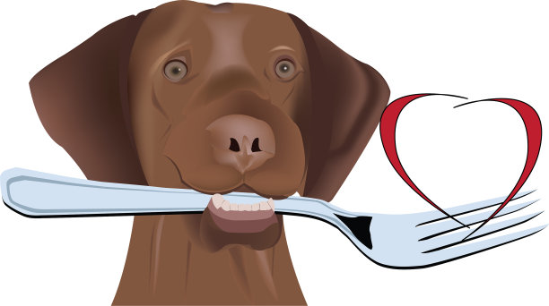 一只狗嘴里叼着叉，一只狗嘴里叼着叉图片下载