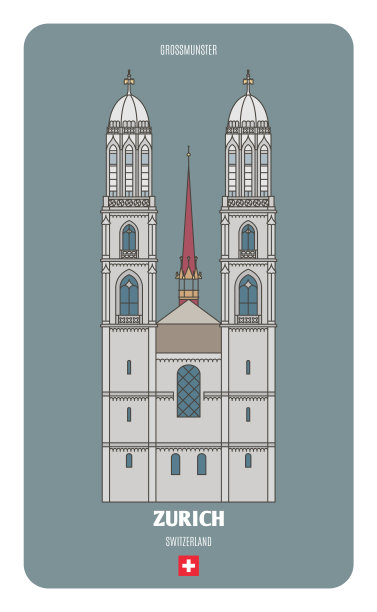 瑞士苏黎世的Grossmunster教堂图片下载