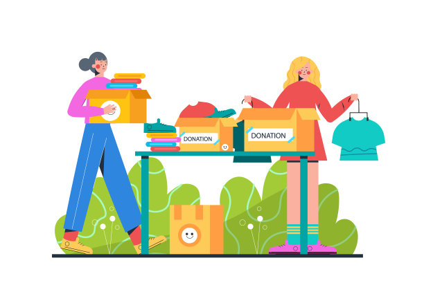 人们把衣服捐给慈善机构图片下载