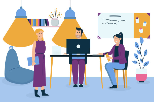 与工作人员共同工作的空间图片下载