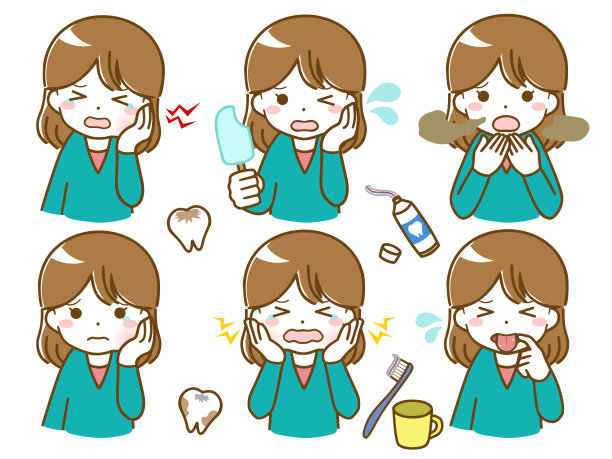 一个口腔畸形的年轻女人图片下载