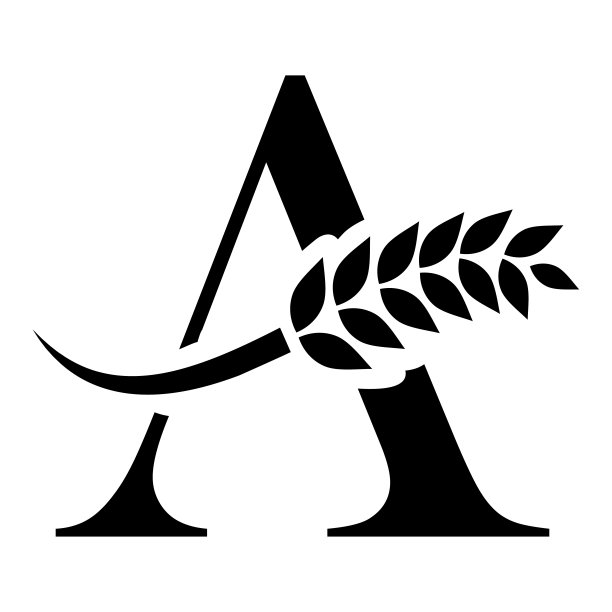 小麦图标字母矢量插图图片下载