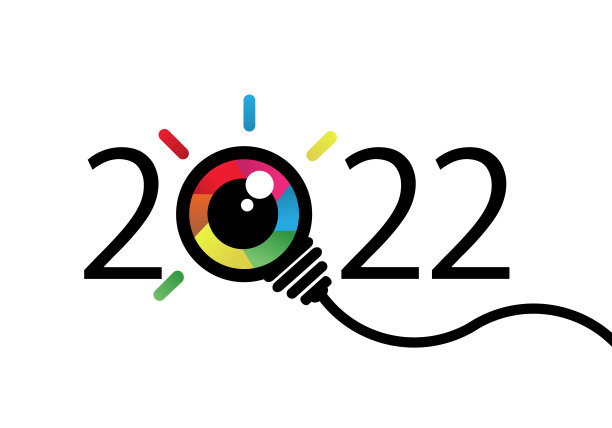 2022年的彩色眼球标志。愿景和理念图片下载