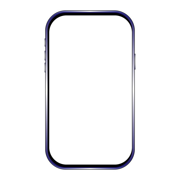 真实的智能手机模型与空白屏幕图片下载